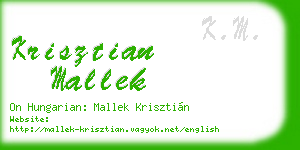 krisztian mallek business card